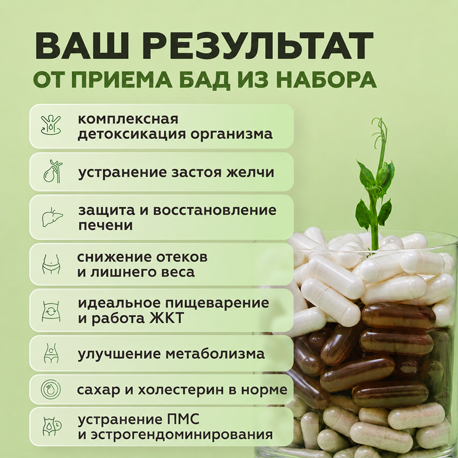 Набор «Детокс» (Лецитин, Детокс комплекс, Таурин)